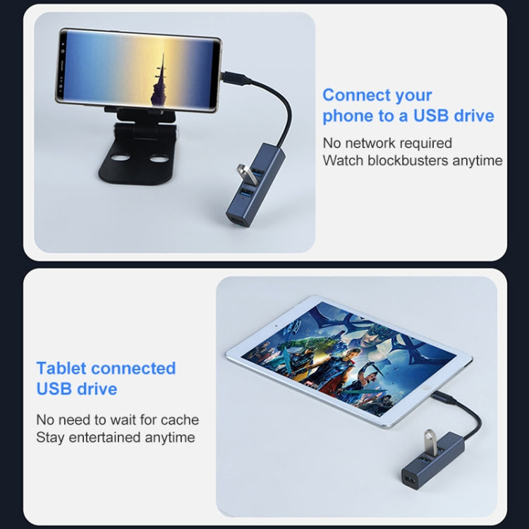 RDS 6307-3 USB-C / Type-C to USB3.0 + Dual USB2.0 + RJ45 4 in 1 HUB Adapter - HoMEdemic™ 