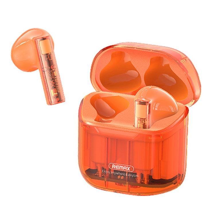 REMAX CozyBuds 6C TWS Transparent Cabin Low Delay Wireless Bluetooth Headset(Orange) - HoMEdemic™ 