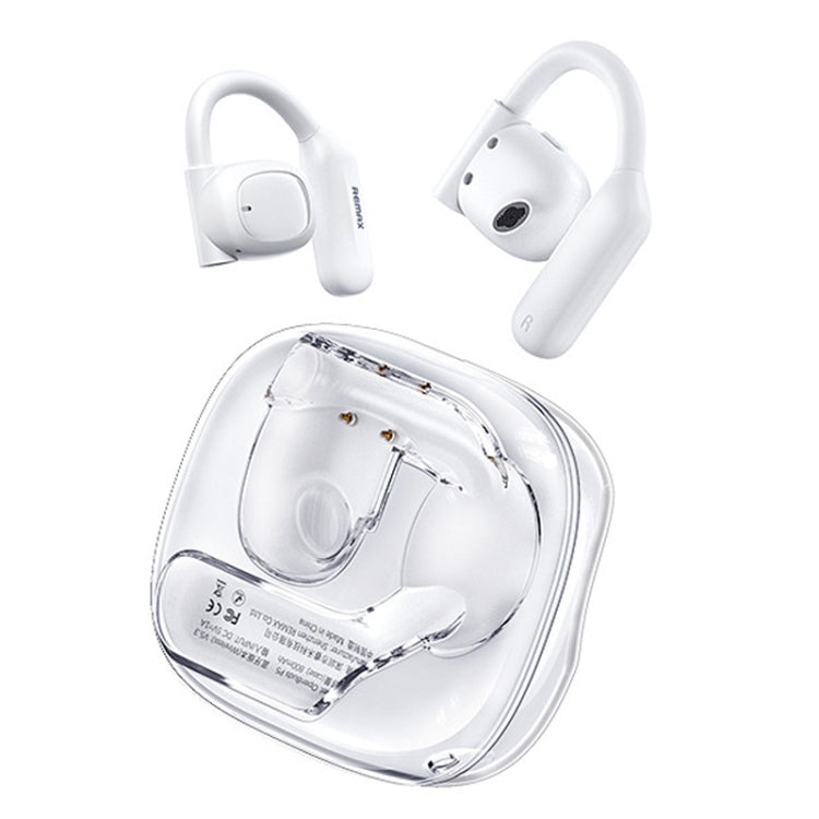 REMAX OpenBuds P5 Colorful Crystal Hanging Ear Air Conduction Bluetooth Earphone OWS Sports Music Wireless Earphone(White) - HoMEdemic™ 