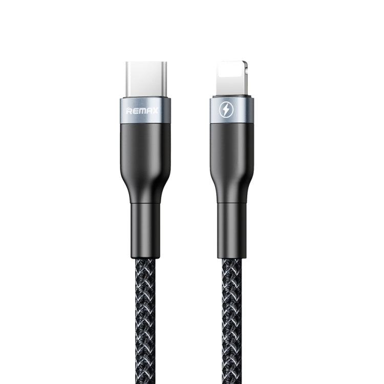 REMAX RC-009i 1m 2.22A USB-C / Type-C to 8 Pin 20W PD Fast Charging Data Cable(Black) - HoMEdemic™ 
