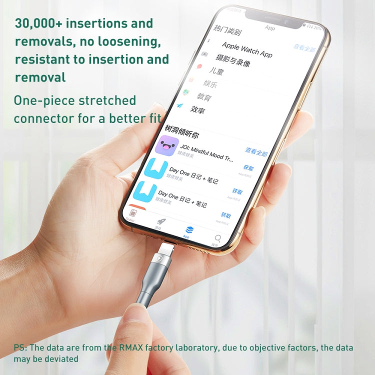 REMAX RC-009i 1m 2.22A USB-C / Type-C to 8 Pin 20W PD Fast Charging Data Cable(Silver) - HoMEdemic™ 