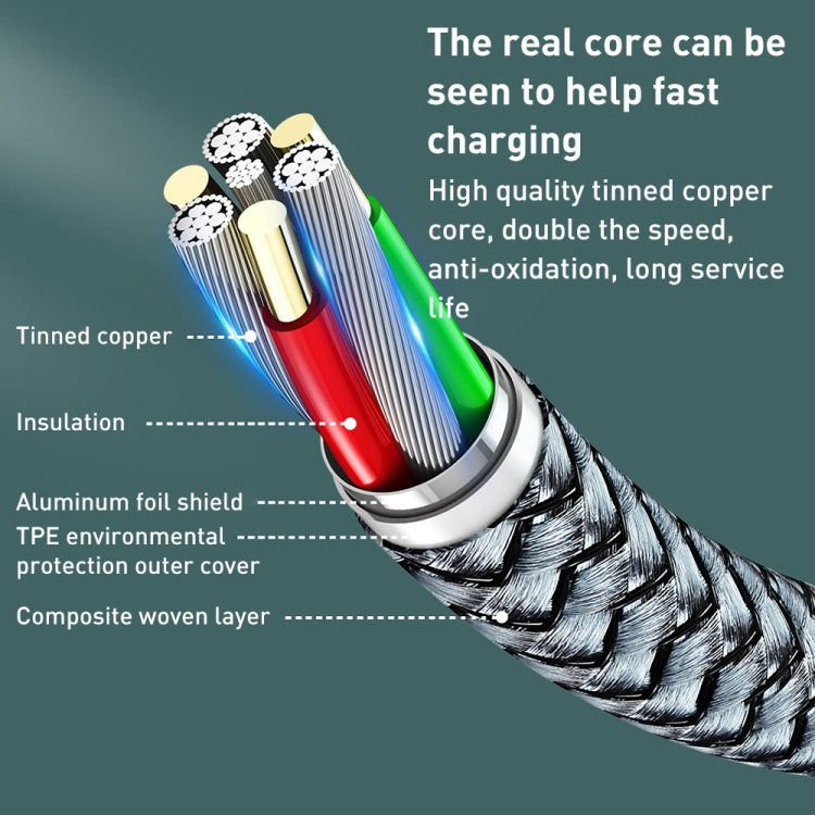 REMAX RC-009i 1m 2.22A USB-C / Type-C to 8 Pin 20W PD Fast Charging Data Cable(Silver) - HoMEdemic™ 