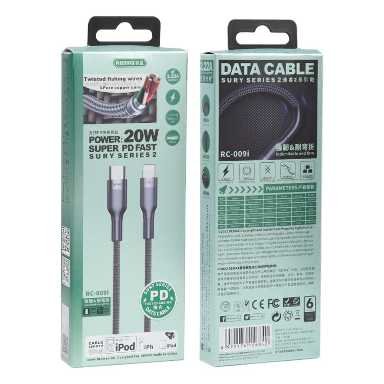 REMAX RC-009i 1m 2.22A USB-C / Type-C to 8 Pin 20W PD Fast Charging Data Cable(Silver) - HoMEdemic™ 