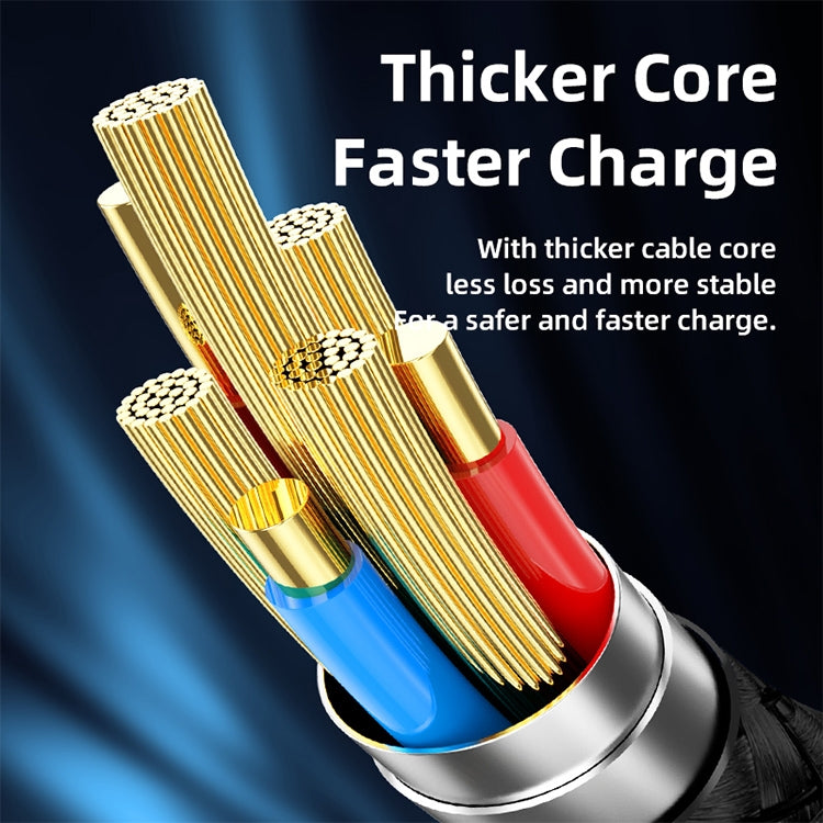 REMAX RC-128i 20W Type-C / USB-C to 8 Pin Intelligent Digital Display Zinc Alloy Braided Charging Data Cable, Length: 1.2m(Tarnish) - HoMEdemic™ 