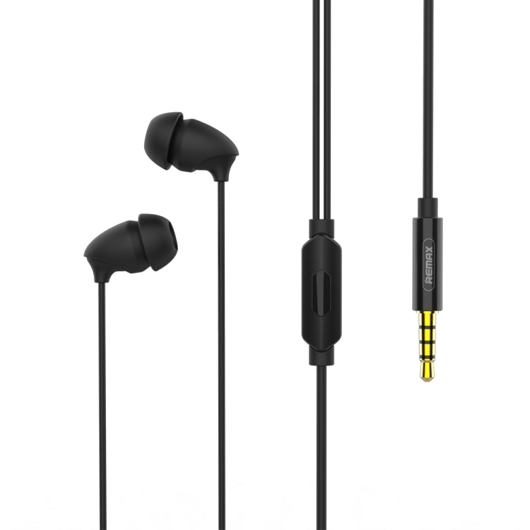 REMAX RM-588 In-Ear Stereo Sleep Earphone with Wire Control & MIC & Support Hands-free(Black) - HoMEdemic™ 