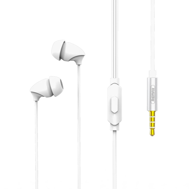 REMAX RM-588 In-Ear Stereo Sleep Earphone with Wire Control & MIC & Support Hands-free(White) - HoMEdemic™ 