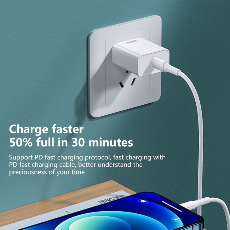 REMAX RP-U70 Jane Series 20W USB-C/Type-C PD Fast Charger, Specification:CN Plug(White) - HoMEdemic™ 