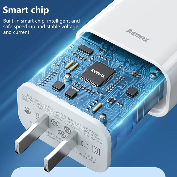 REMAX RP-U79 Speed Series 20W USB-C/Type-C Multi-Compatible Fast Charger, Specification:EU Plug(White) - HoMEdemic™ 