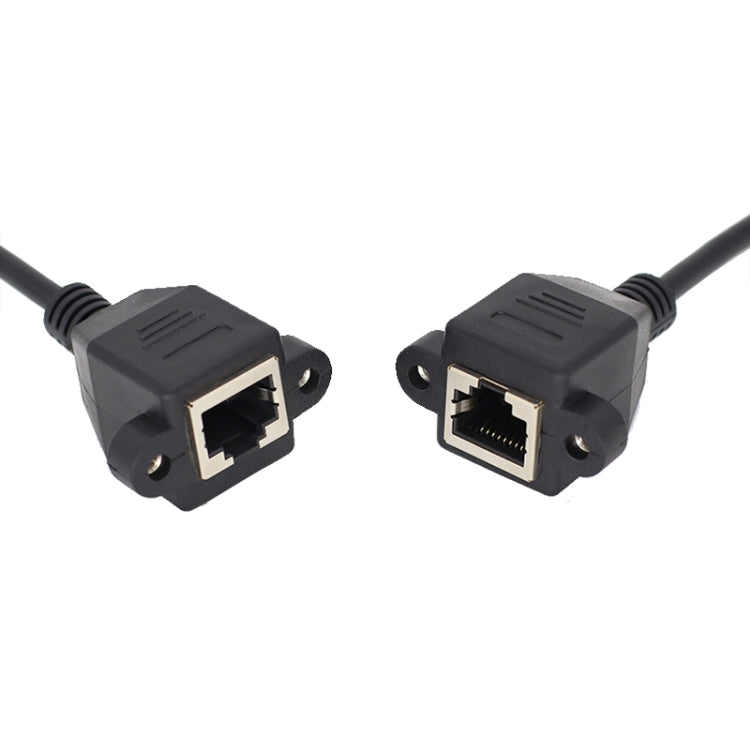 RJ45 Female to Female LAN Extension Cable with Screw Lock, Length:1m - HoMEdemic™ 