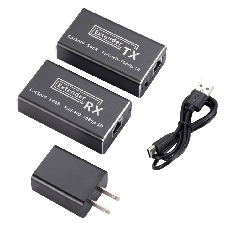 RJ45 to HDMI HD Transmitter 60m Single Network Extender HDMI Signal Amplifier Extender, US Plug - HoMEdemic™ 