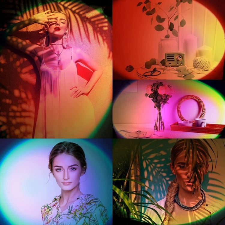 RLD-021 Rainbow Sunset Projector LED USB Bluetooth Wifi RGB Night Light - HoMEdemic™ 