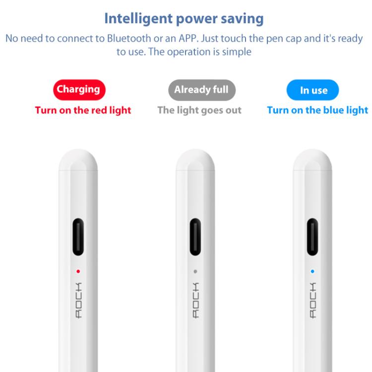ROCK B05 Replaceable Active Magnetic Capacitive Pen for iPad 2018 or Above(White) - HoMEdemic™ 