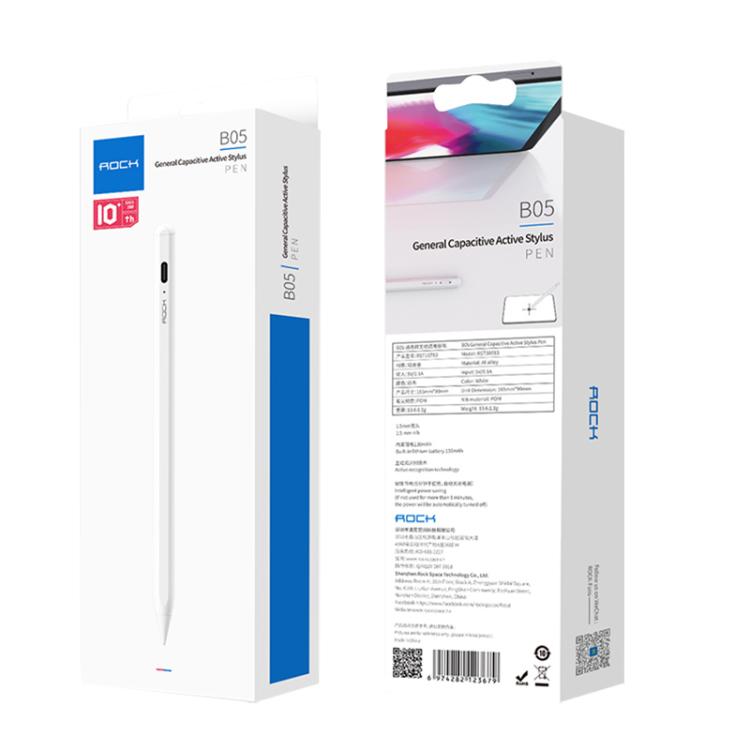 ROCK B05 Replaceable Active Magnetic Capacitive Pen for iPad 2018 or Above(White) - HoMEdemic™ 