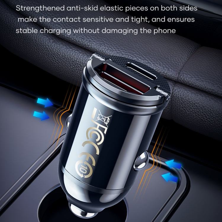 ROCK C13-F H18 Mini Portable Dual Port USB + USB-C / Type-C Car Fast Charger - HoMEdemic™ 