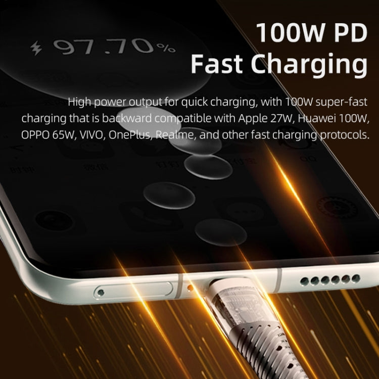 ROCK G20 Two to Three 5A USB+Type-C to 8 Pin+Type-C+Micro USB Fast Charging Data Cable, Length: 1.5m(Black) - HoMEdemic™ 
