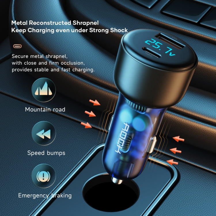 ROCK H16 PD 72W Type-C / USB-C + USB Dual Ports Car Charger - HoMEdemic™ 