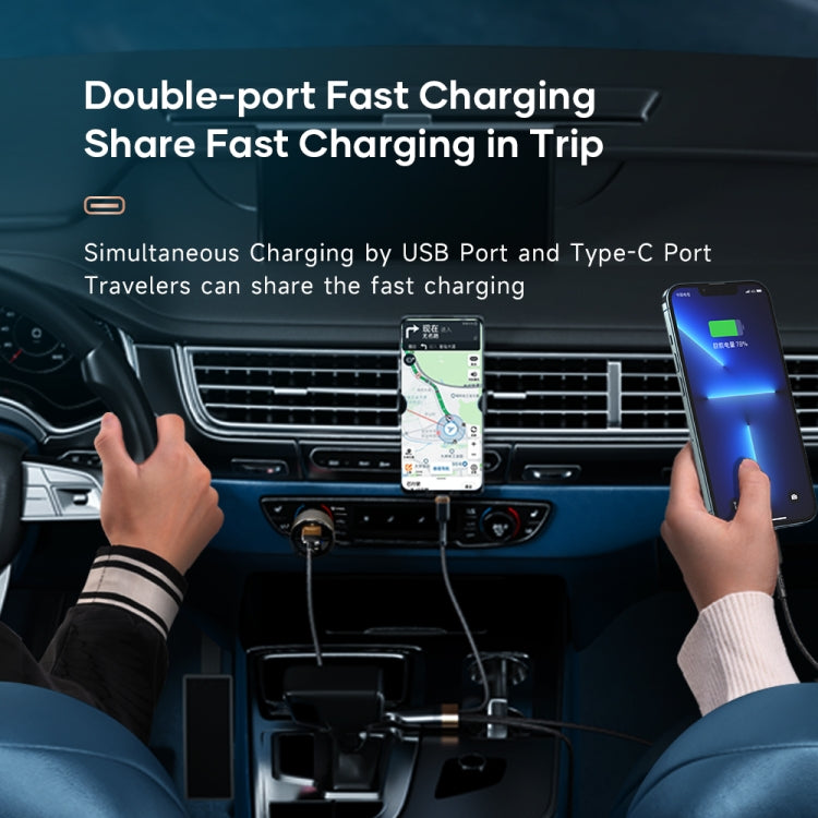 ROCK H16 PD 72W Type-C / USB-C + USB Dual Ports Car Charger - HoMEdemic™ 
