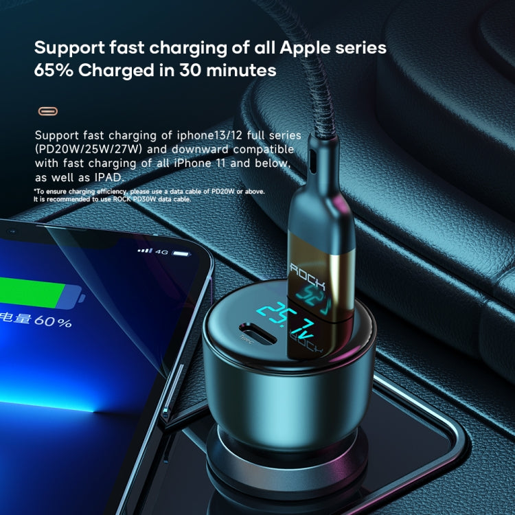 ROCK H16 PD 72W Type-C / USB-C + USB Dual Ports Car Charger - HoMEdemic™ 