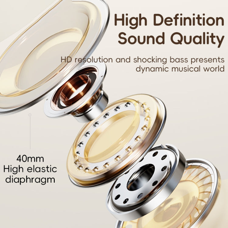 ROCK O3 Head-mounted Noise Reduction Bluetooth Headset(Beige) - HoMEdemic™ 