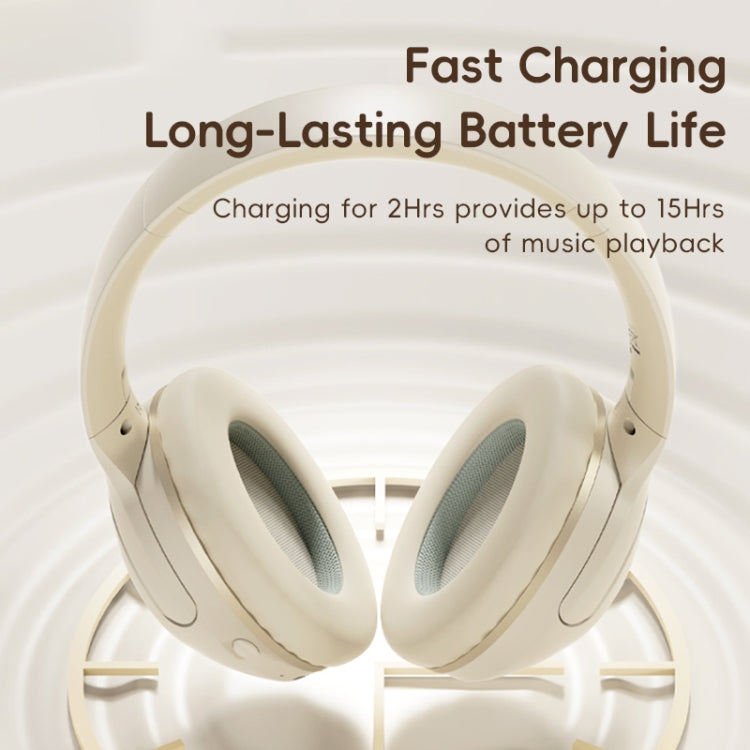 ROCK O3 Head-mounted Noise Reduction Bluetooth Headset(Beige) - HoMEdemic™ 