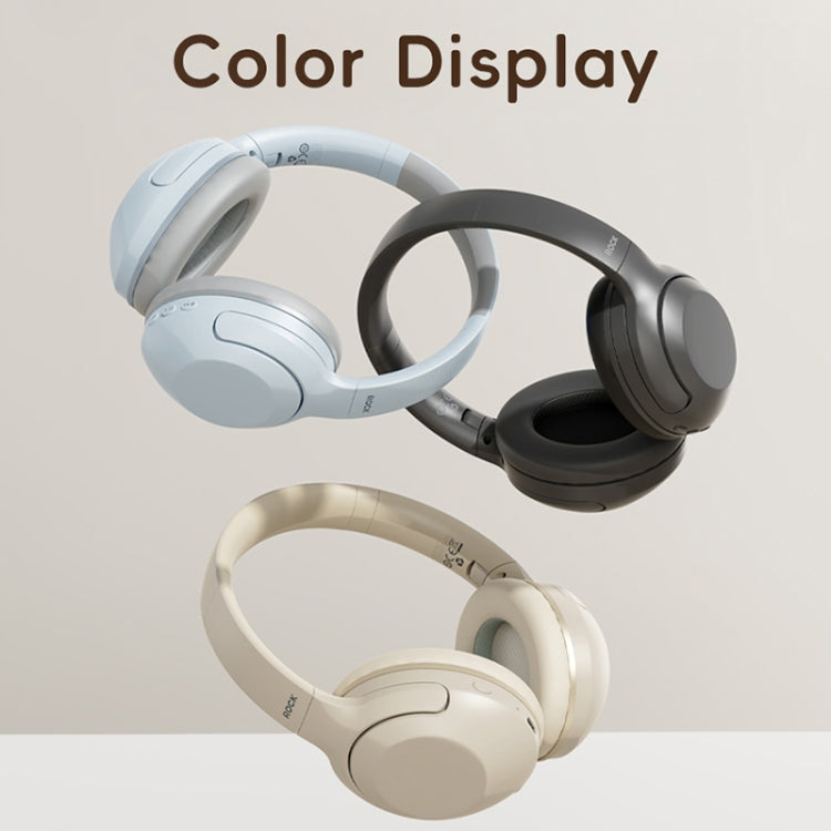 ROCK O3 Head-mounted Noise Reduction Bluetooth Headset(Beige) - HoMEdemic™ 