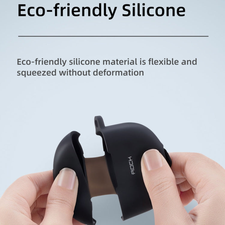 ROCK RPC3013 Silicone Earphone Protective Case with Hook For AirPods 3(Black) - HoMEdemic™ 