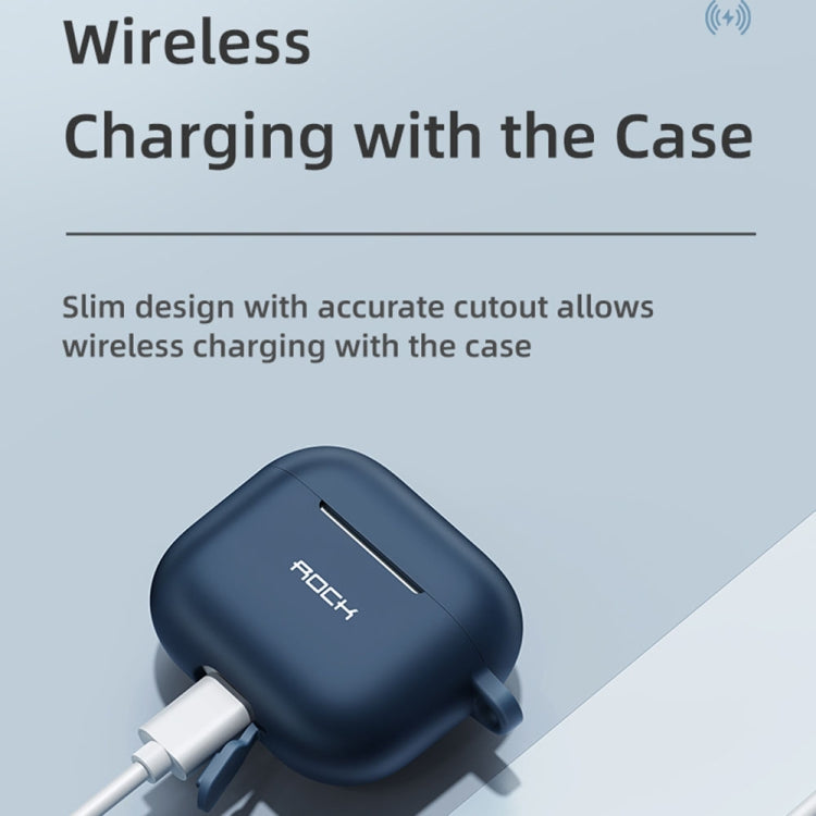 ROCK RPC3013 Silicone Earphone Protective Case with Hook For AirPods 3(Black) - HoMEdemic™ 