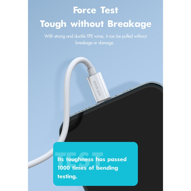 ROCK Space Z19 PD  20W 3A USB-C / Type-C to 8 Pin Fast Charging TPE Data Cable, Cable Length: 1m - HoMEdemic™ 