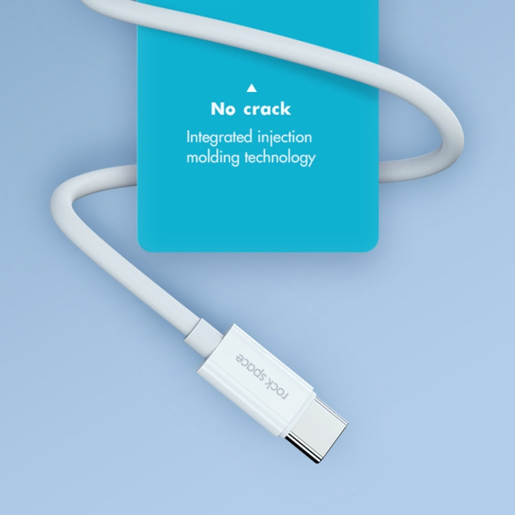 ROCK Space Z19 PD  20W 3A USB-C / Type-C to 8 Pin Fast Charging TPE Data Cable, Cable Length: 1m - HoMEdemic™ 
