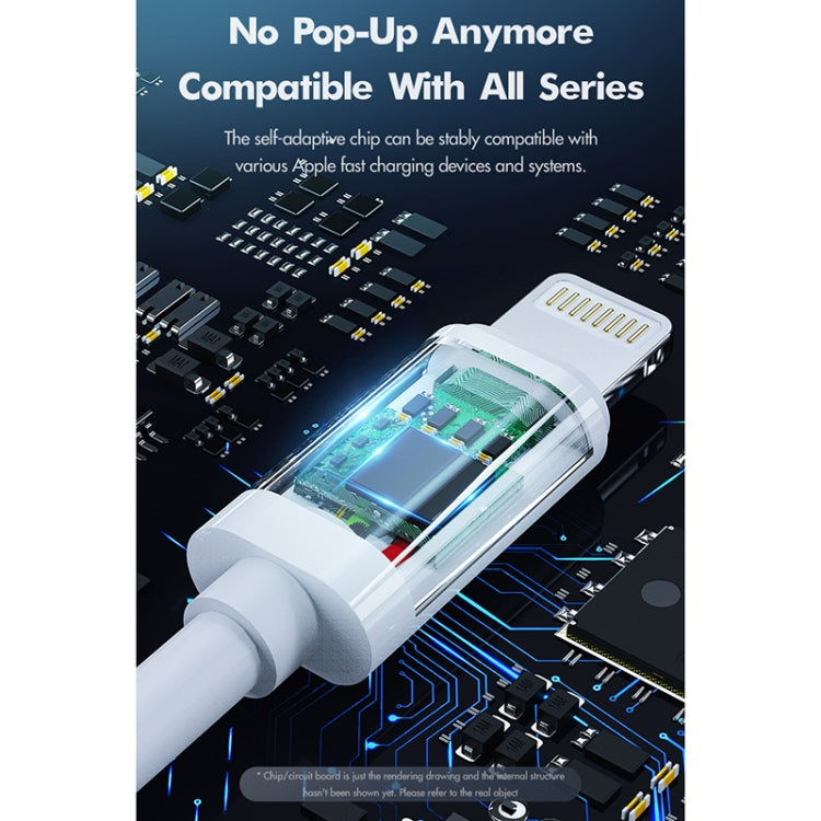 ROCK Space Z19 PD  20W 3A USB-C / Type-C to 8 Pin Fast Charging TPE Data Cable, Cable Length: 1m - HoMEdemic™ 