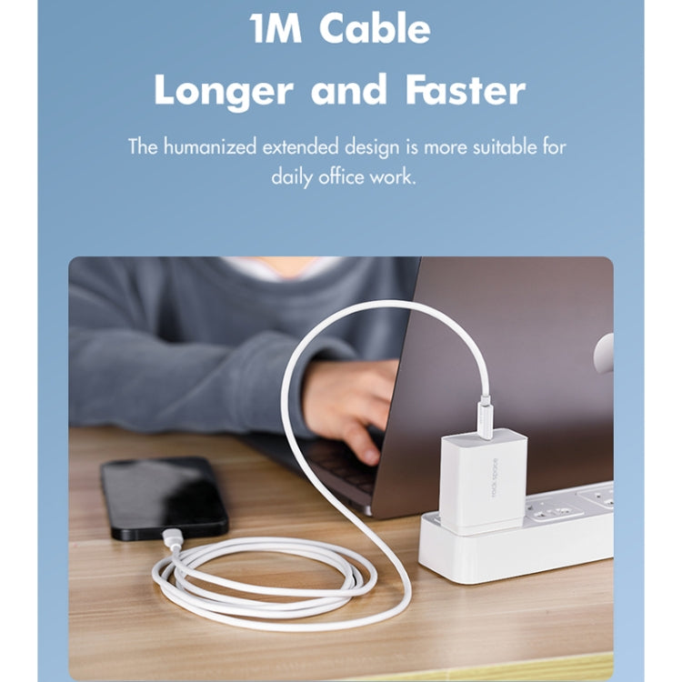ROCK Space Z19 PD  20W 3A USB-C / Type-C to 8 Pin Fast Charging TPE Data Cable, Cable Length: 1m - HoMEdemic™ 