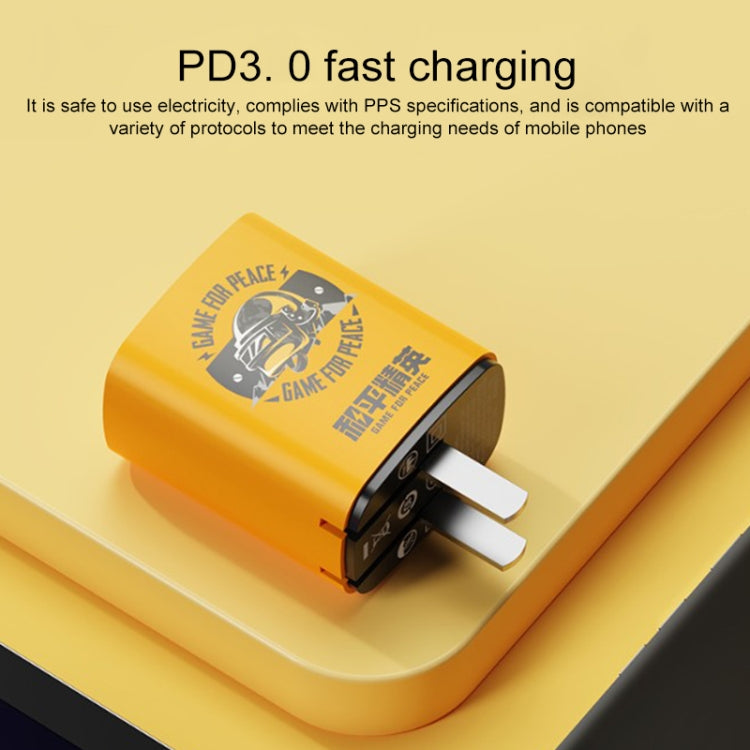ROCK T42 PD 20W USB + TypeC / USB-C Dual Ports Fast Charging Travel Charger, CN Plug (Orange) - HoMEdemic™ 