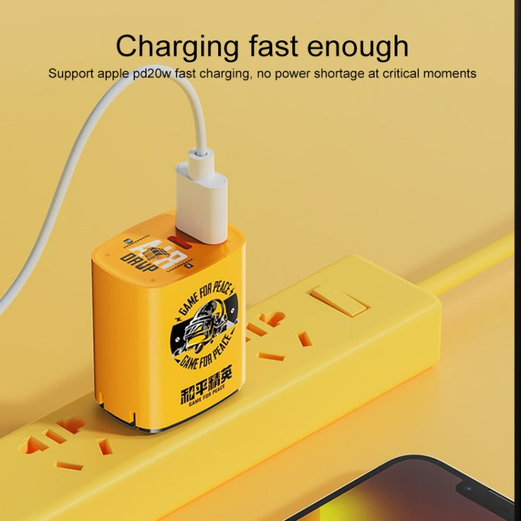 ROCK T42 PD 20W USB + TypeC / USB-C Dual Ports Fast Charging Travel Charger, CN Plug (Orange) - HoMEdemic™ 