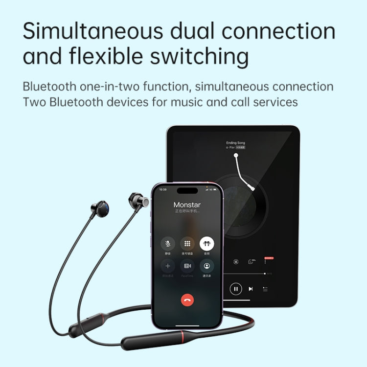 ROCK Y6 Neck-band Wireless Sports Bluetooth Earphone(Black) - HoMEdemic™ 