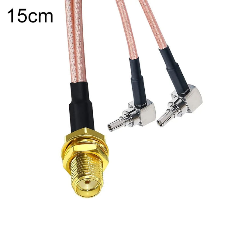 RP-SMA Female To 2 CRC9 R WiFi Antenna Extension Cable RG316 Extension Adapter Cable(15cm) - HoMEdemic™ 