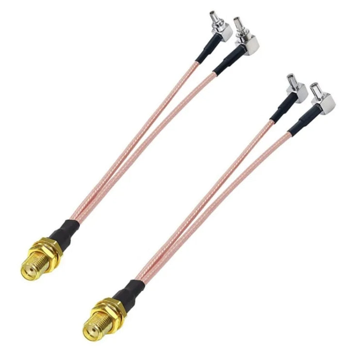 RP-SMA Female To 2 CRC9 R WiFi Antenna Extension Cable RG316 Extension Adapter Cable(15cm) - HoMEdemic™ 