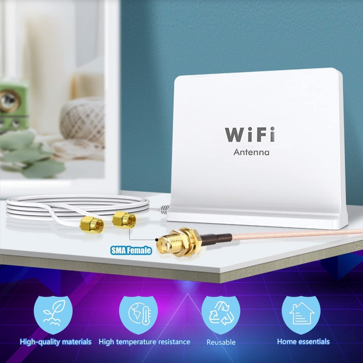 RP-SMA Female To 2 CRC9 R WiFi Antenna Extension Cable RG316 Extension Adapter Cable(15cm) - HoMEdemic™ 