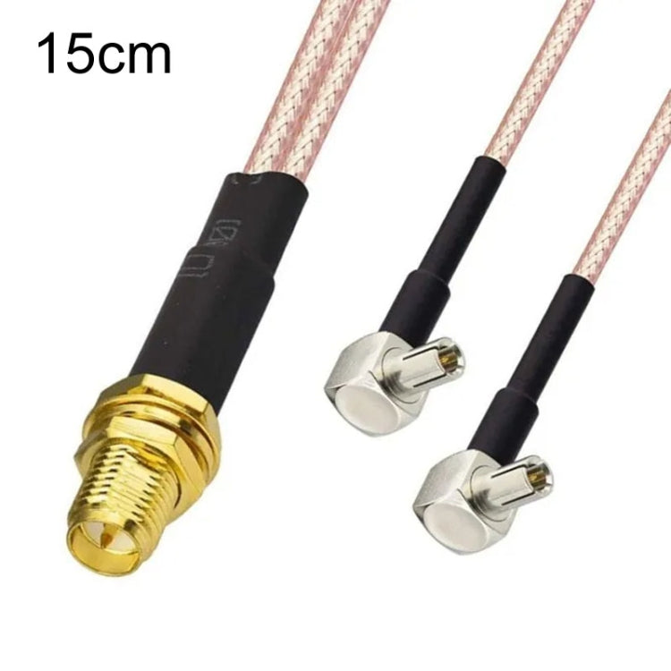 RP-SMA Female To 2 TS9 R WiFi Antenna Extension Cable RG316 Extension Adapter Cable(15cm) - HoMEdemic™ 