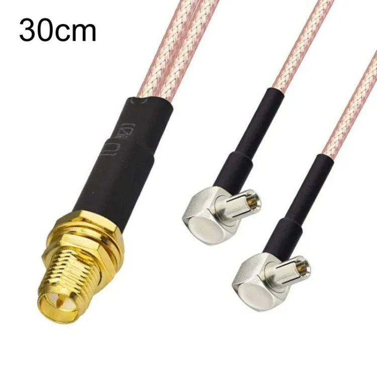 RP-SMA Female To 2 TS9 R WiFi Antenna Extension Cable RG316 Extension Adapter Cable(30cm) - HoMEdemic™ 