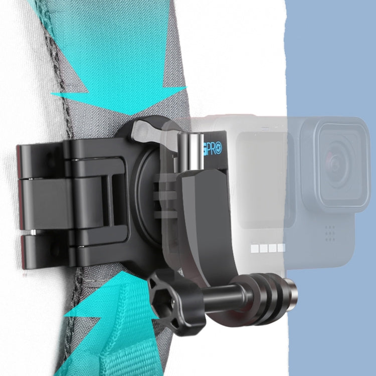 RUIGPRO 360 Degree Rotating Quick Release Strap Mount Shoulder Backpack Mount for GoPro, Insta360, DJI and Other Action Cameras(Black) - HoMEdemic™ 