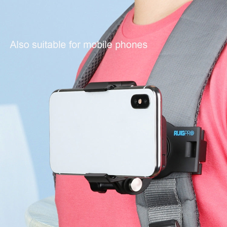 RUIGPRO 360 Degree Rotating Quick Release Strap Mount Shoulder Backpack Mount for GoPro, Insta360, DJI and Other Action Cameras(Black) - HoMEdemic™ 