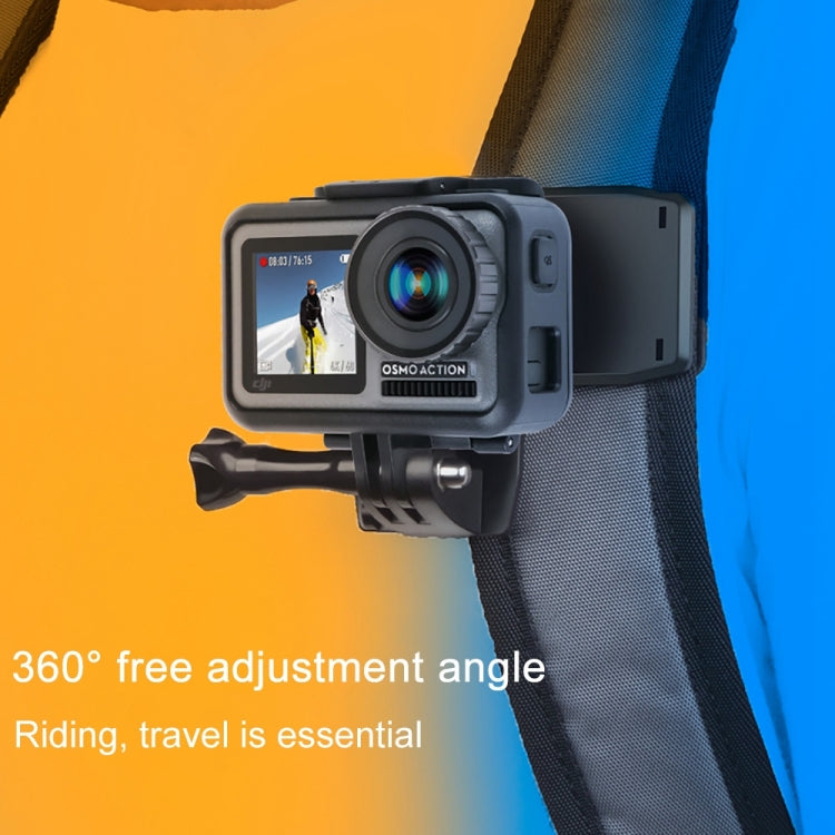 RUIGPRO 360 Degree Rotation Backpack Rec-Mounts Clip Clamp Mount + Phone Clamp for GoPro, Insta360, DJI and Other Action Cameras(Black) - HoMEdemic™ 