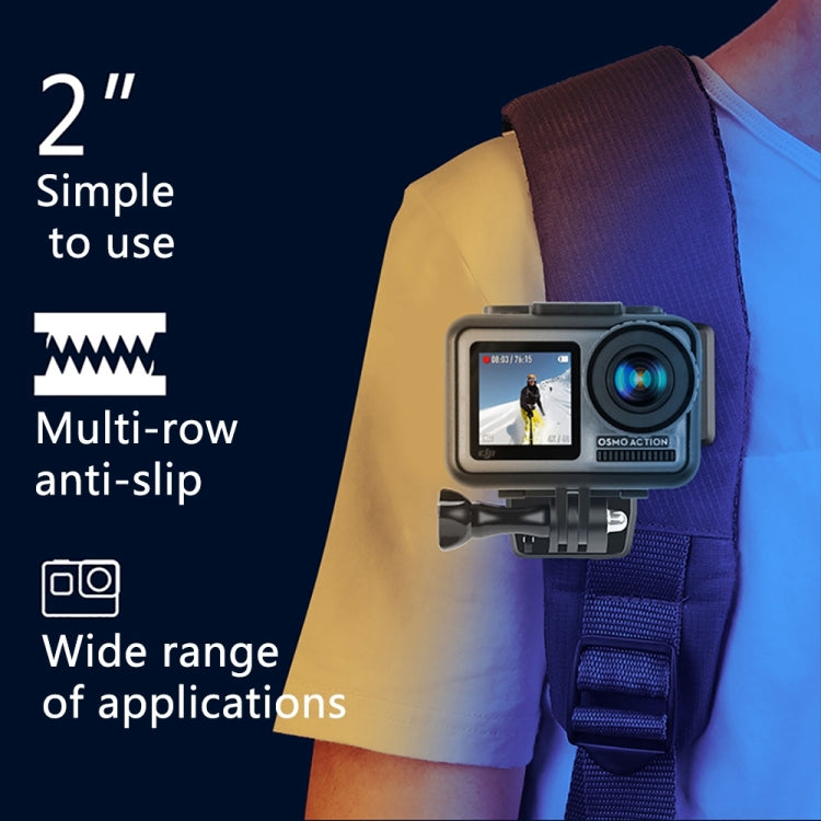 RUIGPRO 360 Degree Rotation Backpack Rec-Mounts Clip Clamp Mount + Phone Clamp for GoPro, Insta360, DJI and Other Action Cameras(Black) - HoMEdemic™ 