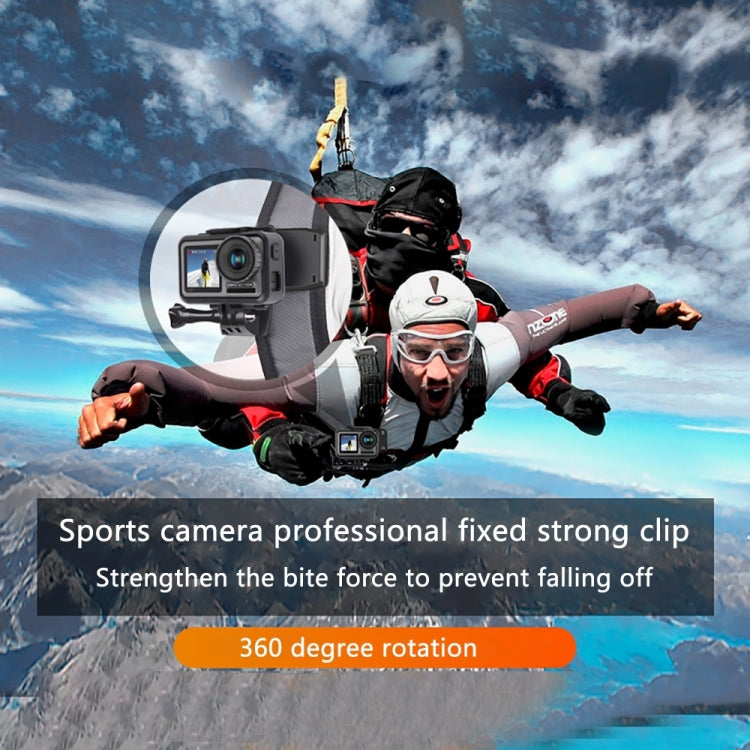 RUIGPRO 360 Degree Rotation Backpack Rec-Mounts Clip Clamp Mount + Phone Clamp for GoPro, Insta360, DJI and Other Action Cameras(Black) - HoMEdemic™ 