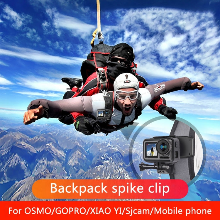 RUIGPRO 360 Degree Rotation Backpack Rec-Mounts Clip Clamp Mount + Phone Clamp for GoPro, Insta360, DJI and Other Action Cameras(Black) - HoMEdemic™ 