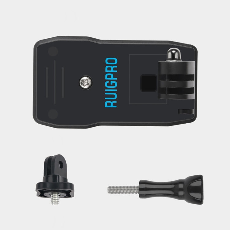 RUIGPRO 360 Degree Rotation Backpack Rec-Mounts Clip Clamp Mount with Screw for GoPro, Insta360, DJI and Other Action Cameras(Black) - HoMEdemic™ 