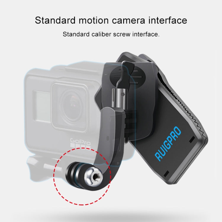 RUIGPRO 360 Degree Rotation J-Type Backpack Rec-Mounts Clip Clamp Mount with Screw for GoPro HERO9 Black / HERO8 Black /HERO7 /6 /5, DJI Osmo Action, Xiaoyi and Other Action Cameras - HoMEdemic™ 