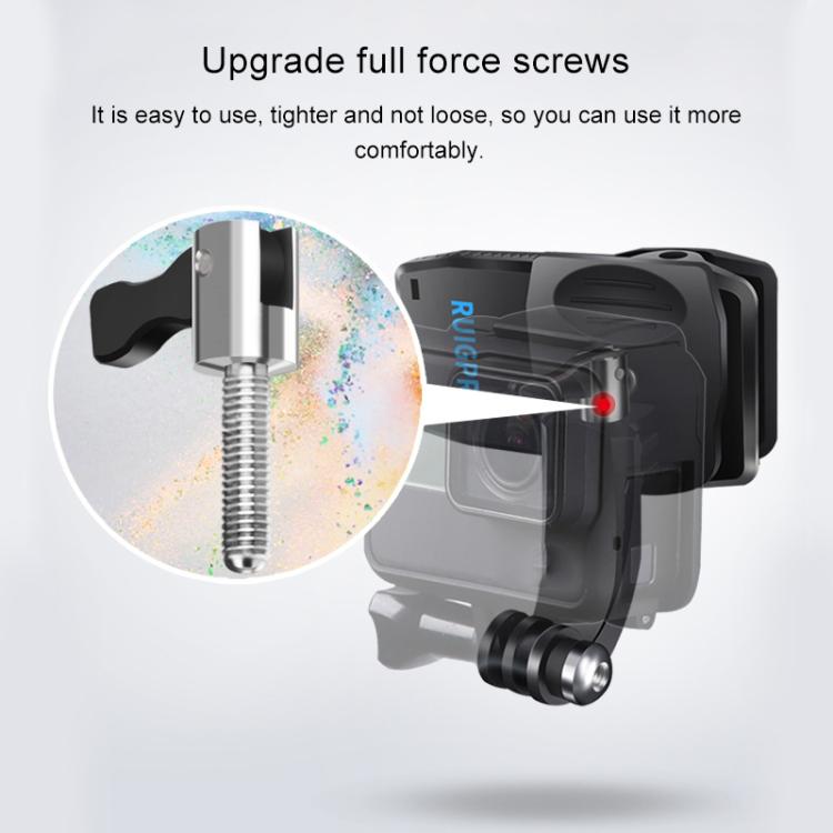 RUIGPRO 360 Degree Rotation J-Type Backpack Rec-Mounts Clip Clamp Mount with Screw for GoPro HERO9 Black / HERO8 Black /HERO7 /6 /5, DJI Osmo Action, Xiaoyi and Other Action Cameras - HoMEdemic™ 