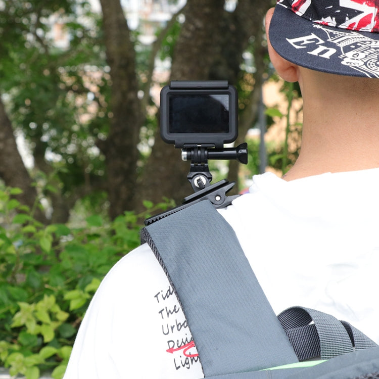 RUIGPRO 360 Degree Rotation J-Type Backpack Rec-Mounts Clip Clamp Mount with Screw for GoPro HERO9 Black / HERO8 Black /HERO7 /6 /5, DJI Osmo Action, Xiaoyi and Other Action Cameras - HoMEdemic™ 