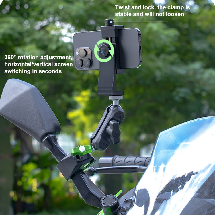 RUIGPRO Crab Clamp Action Camera Bracket 1/4 Dual-Head Crab 3-Stage Selfie Stick - HoMEdemic™ 
